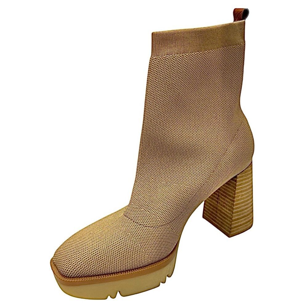 MI.IM Minimalist Platform Chunky Tan Women’s Knit Boots Size 7.5 Medium EUC - Picture 10 of 10